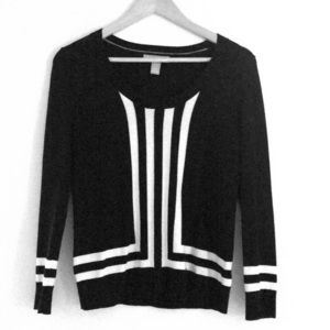 Black and White Striped Sweater